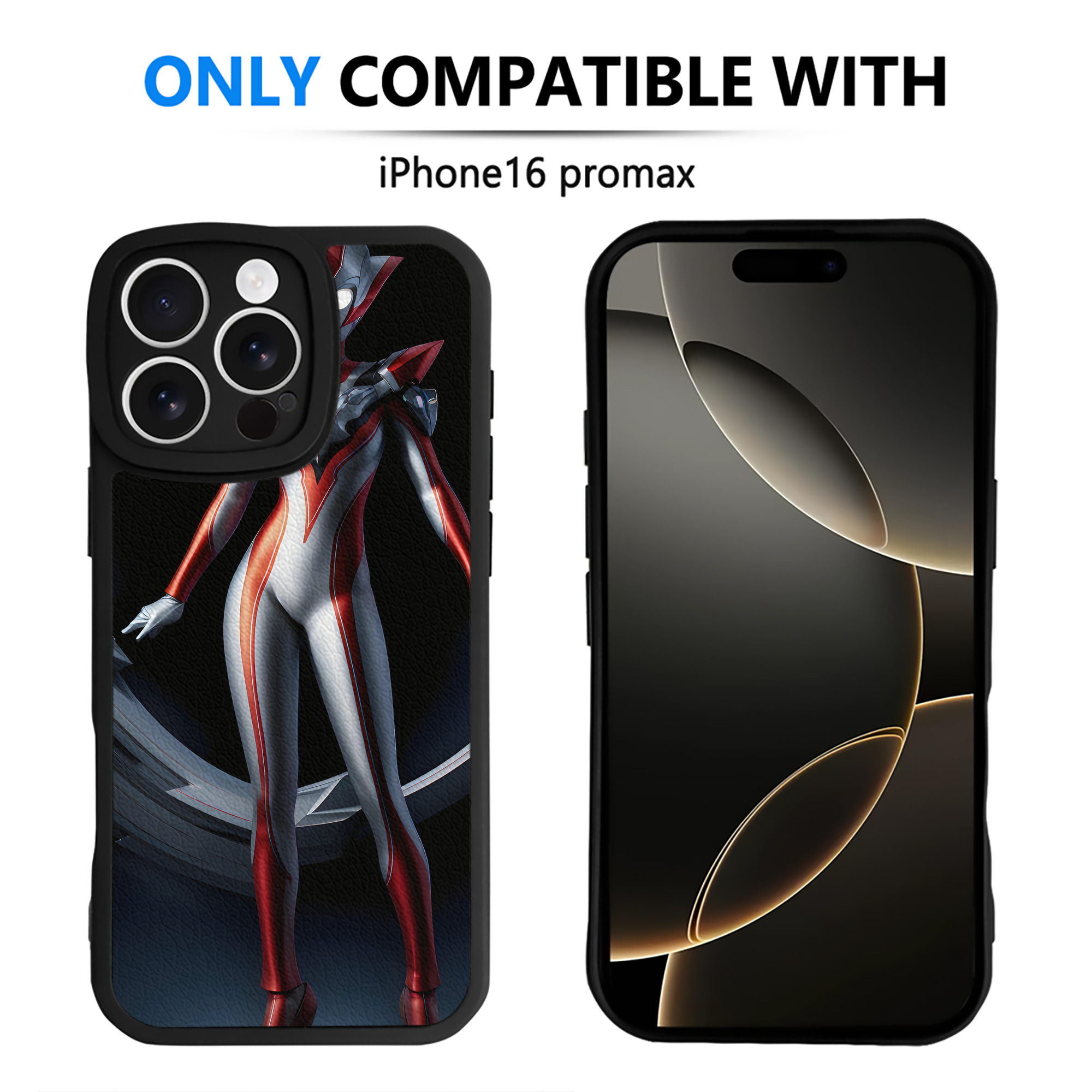 （画像用） ウルトラマン Ultraman 【iPhone 16シリーズ対応】シリコンスマホケース（レザー調） 材質：シリコン